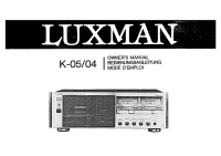 Luxman K-05-Owners-Manual 